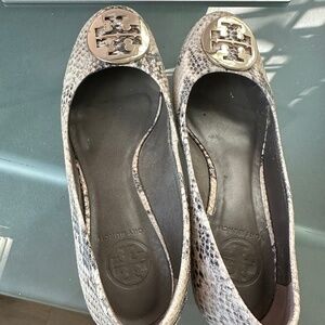 Tory Burch snakeskin like wedges